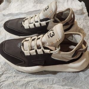 Y-3 Black and Cream Men's Sneakers